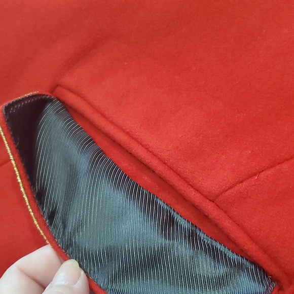 Olivia Palermo Banana Republic red wool military coat - Picture 8 of 16